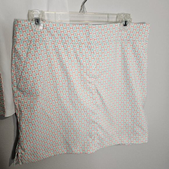 Women’s IZOD Stretch Golf Matching Skort and Shirt Set 6/M Pink Blue White NWOT - Picture 2 of 16